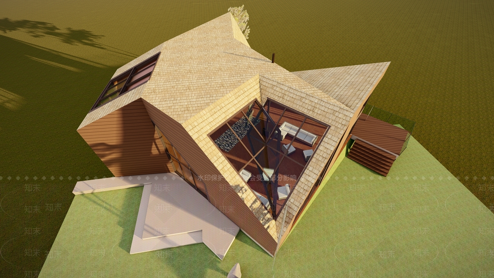 现代小建筑SU模型下载【ID:194206067】