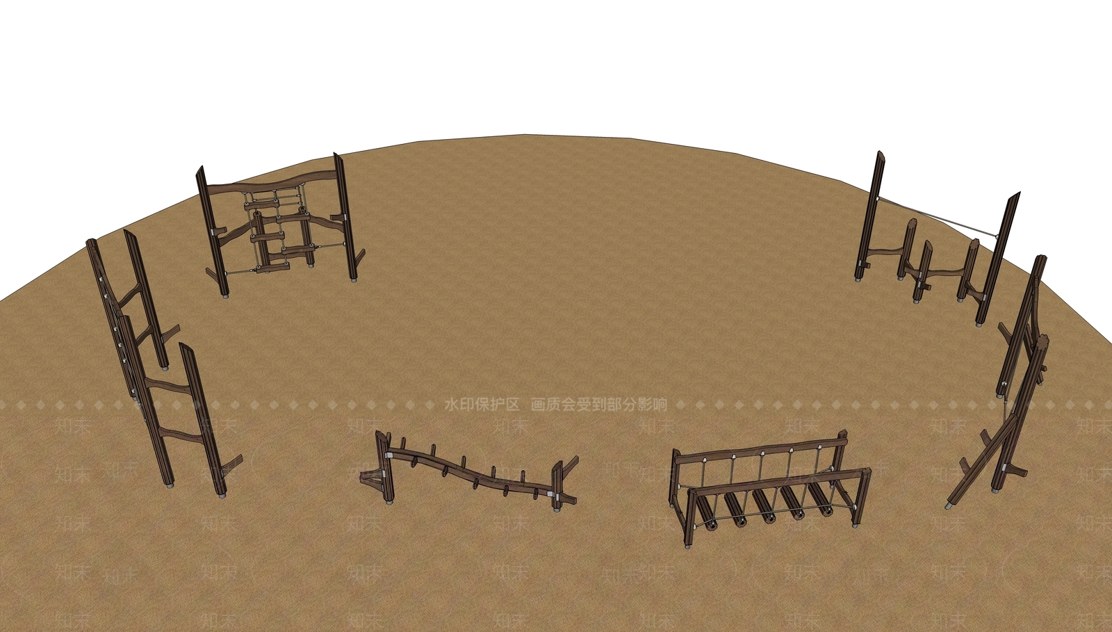 现代儿童活动器械SU模型下载【ID:794209438】