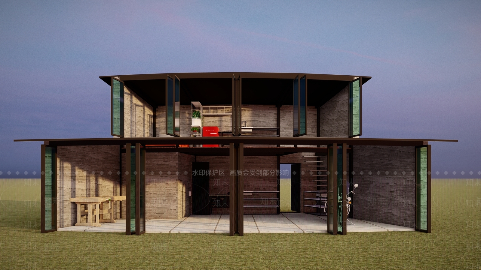 现代小建筑SU模型下载【ID:194212022】
