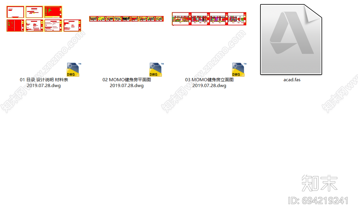 工业风健身房cad施工图下载【ID:694219241】