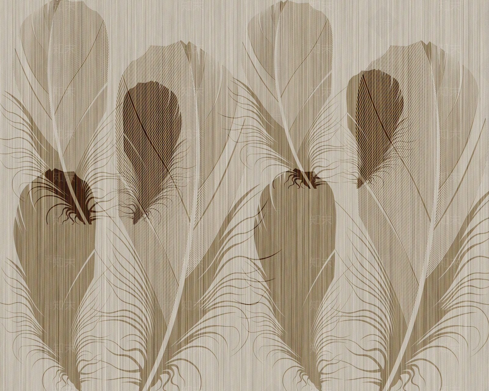 简约羽毛电视背景墙贴图下载【ID:894222523】