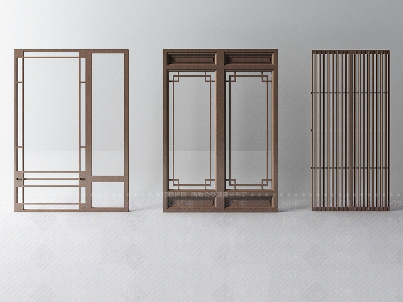 中式飘窗3D模型下载【ID:194226908】