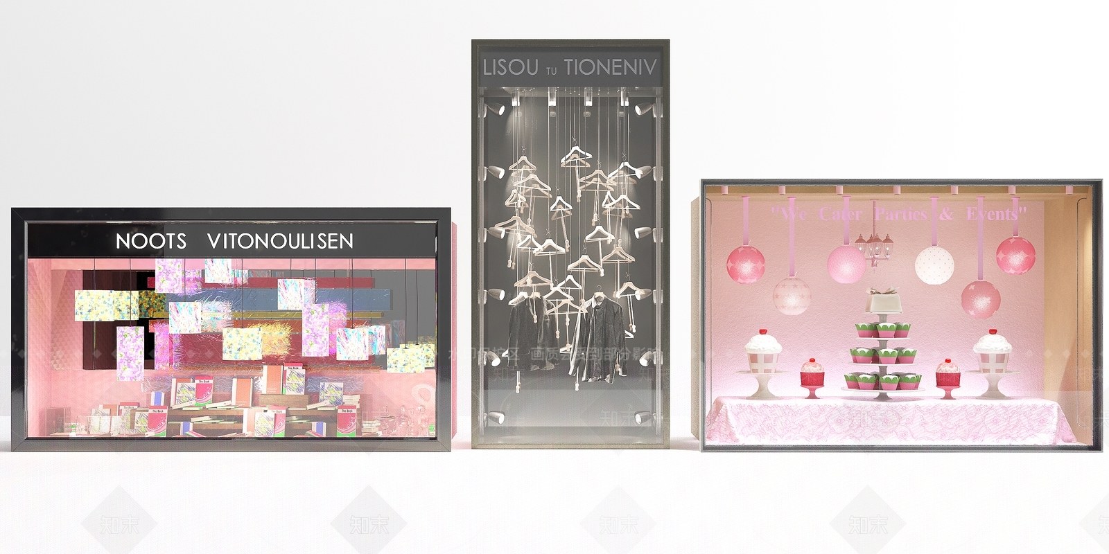 现代商业橱窗3D模型下载【ID:494235224】