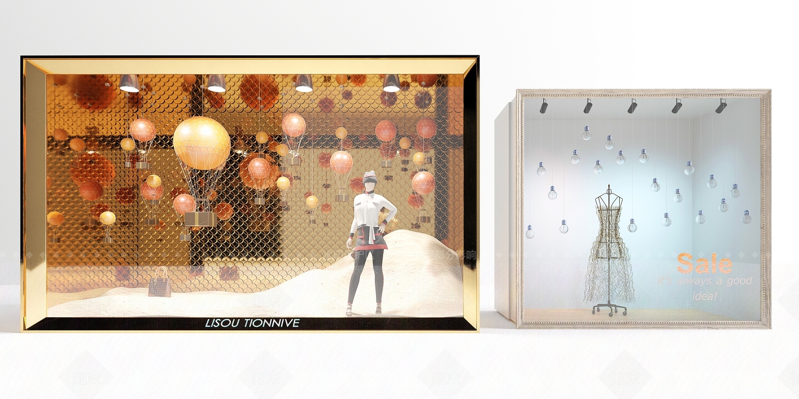 现代商业橱窗3D模型下载【ID:494262220】