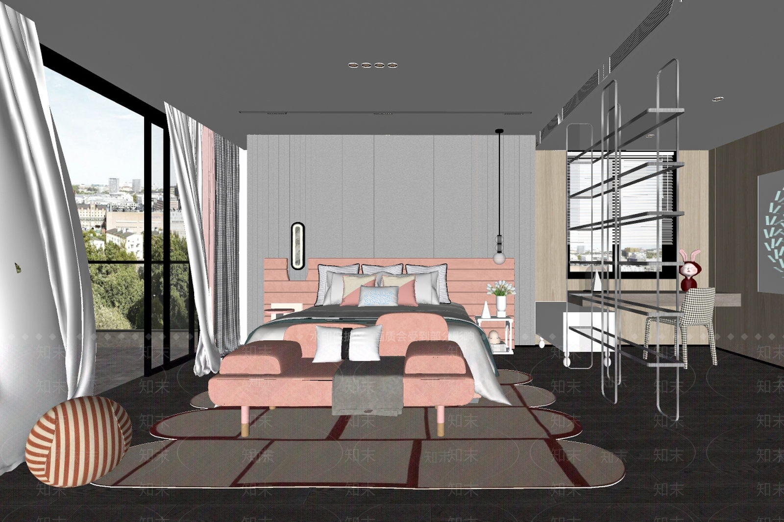 现代儿童房SU模型下载【ID:294263880】