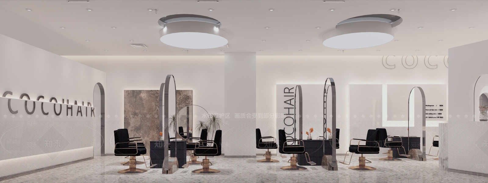 现代美发店3D模型下载【ID:994271552】
