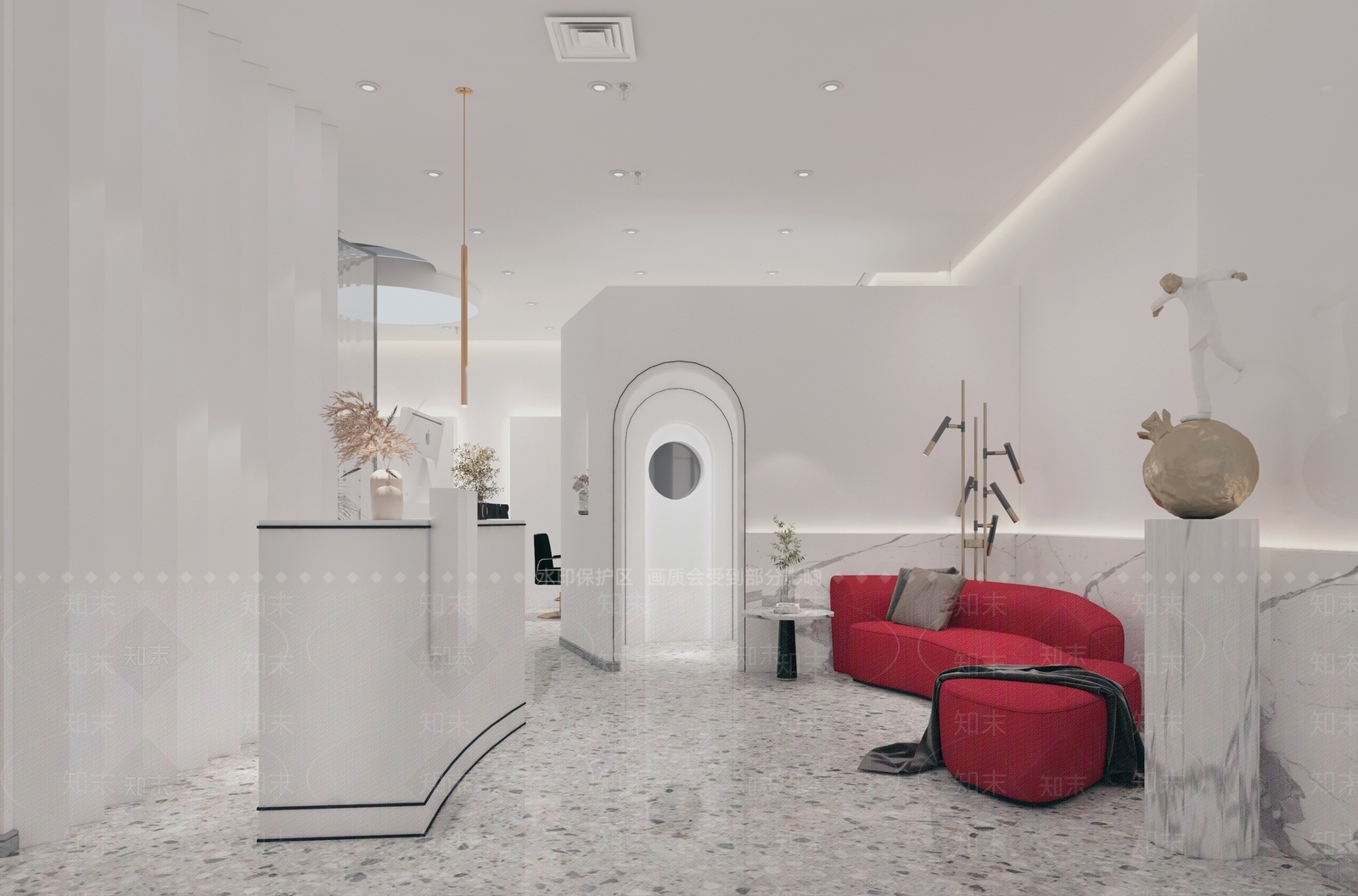 现代美发店3D模型下载【ID:994271552】