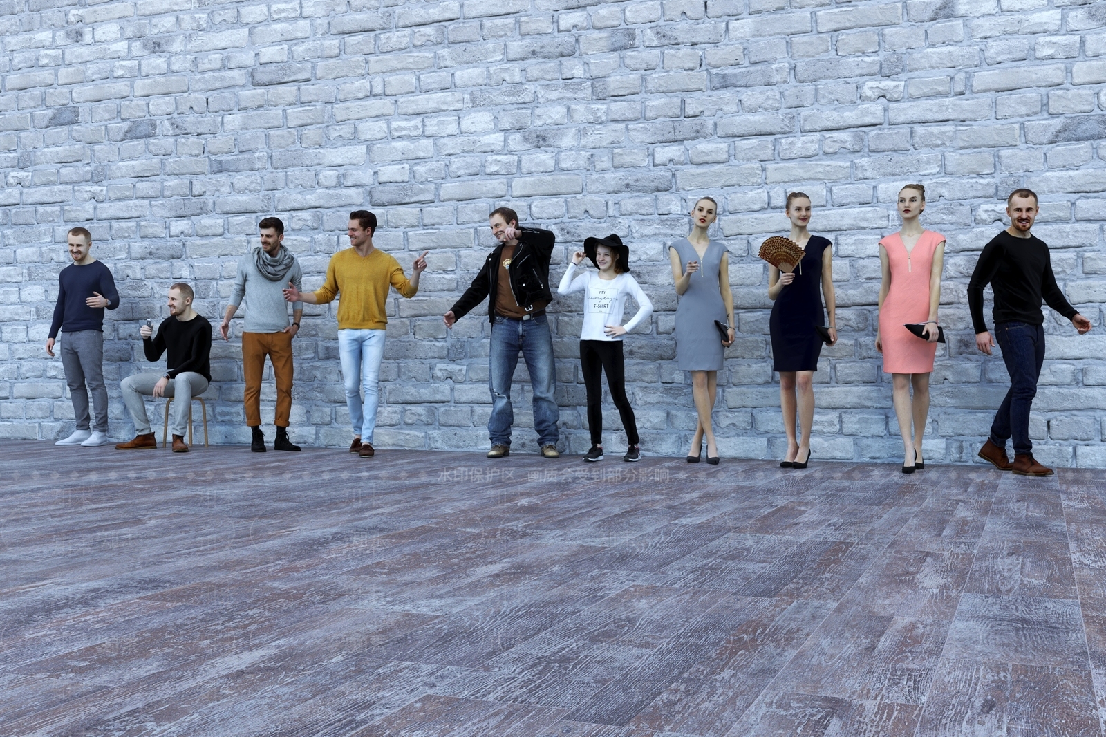 现代多人3D模型下载【ID:794274188】