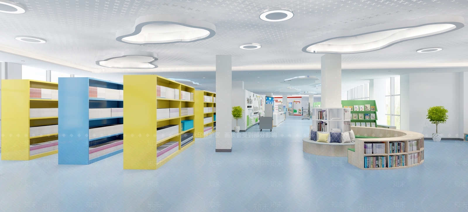 现代图书馆3D模型下载【ID:894298278】