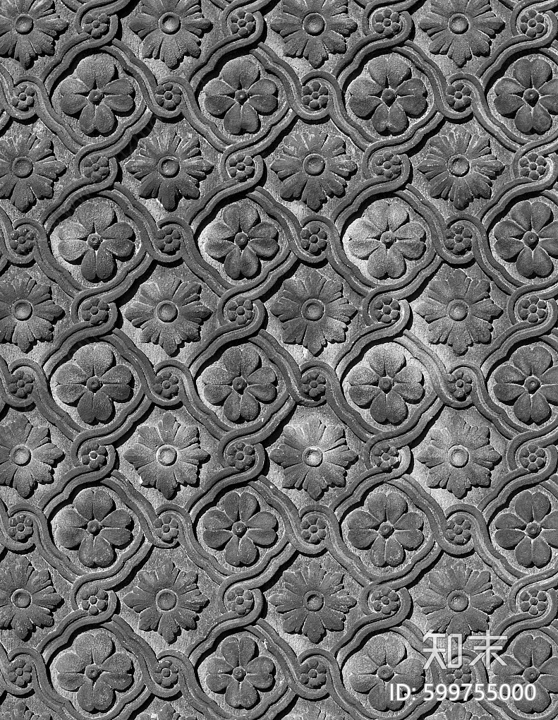 中式石雕雕塑砖雕贴图下载【ID:599755000】