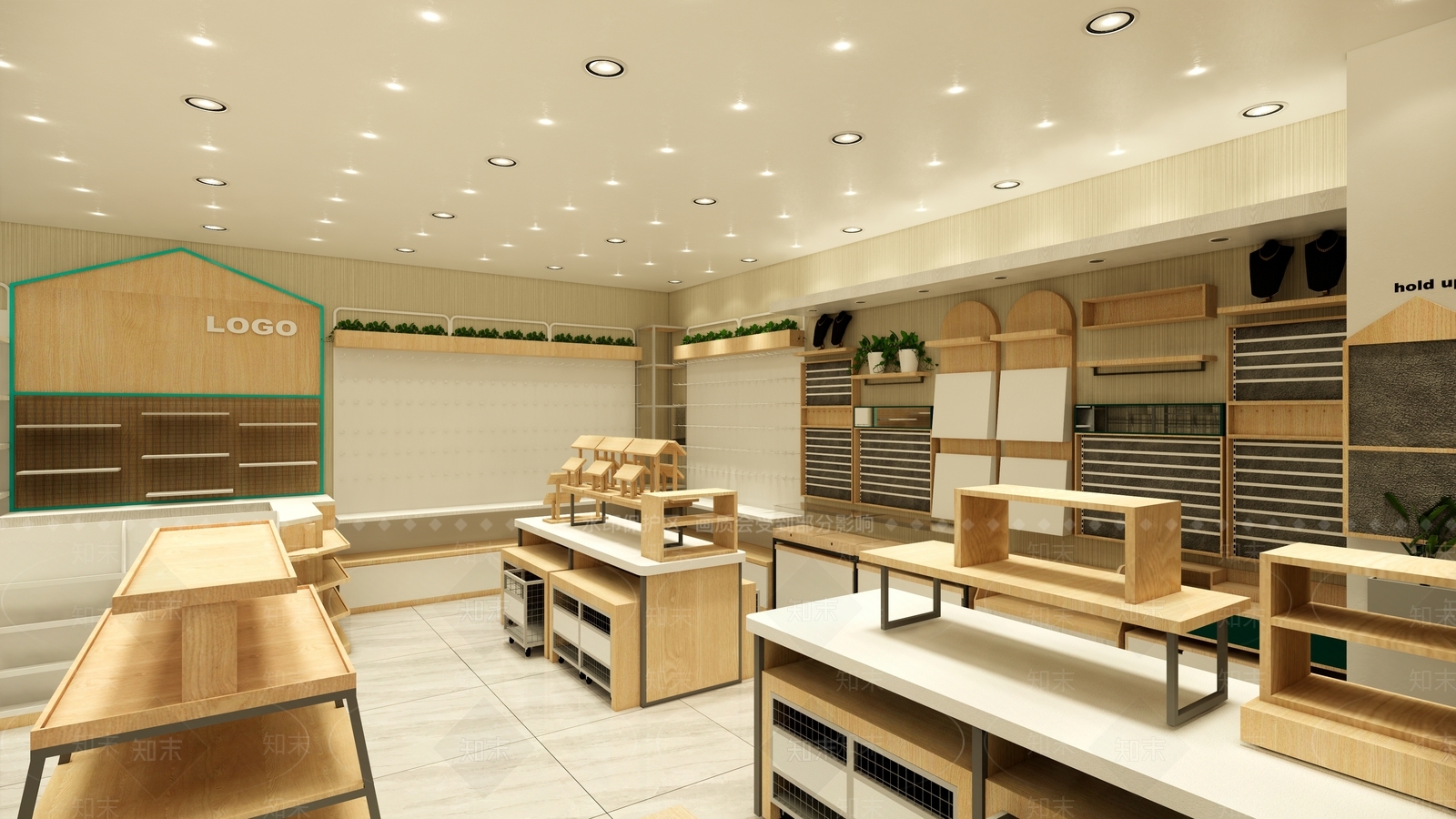 现代饰品展区SU模型下载【ID:194371080】