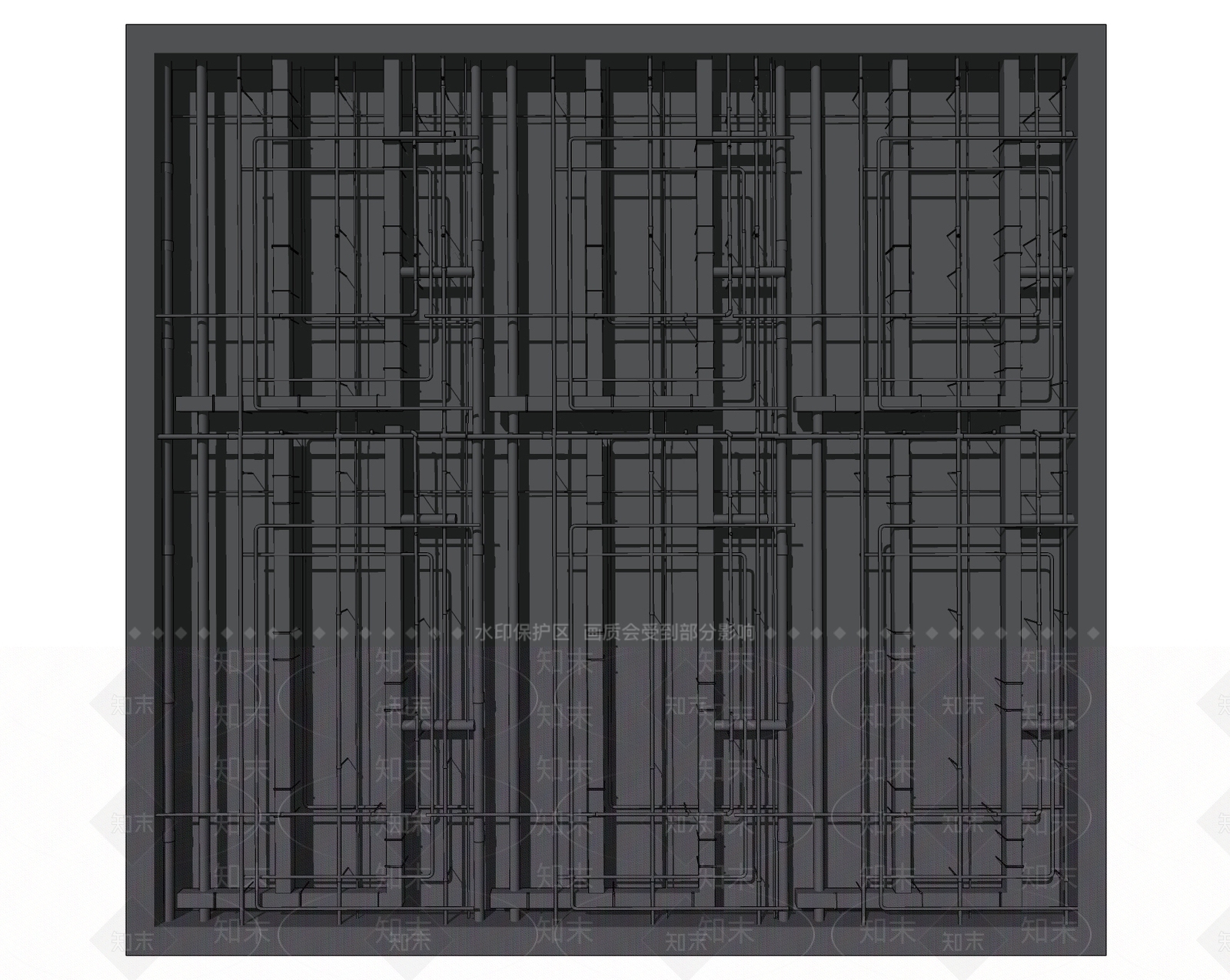 工业通风管道SU模型下载【ID:394383431】
