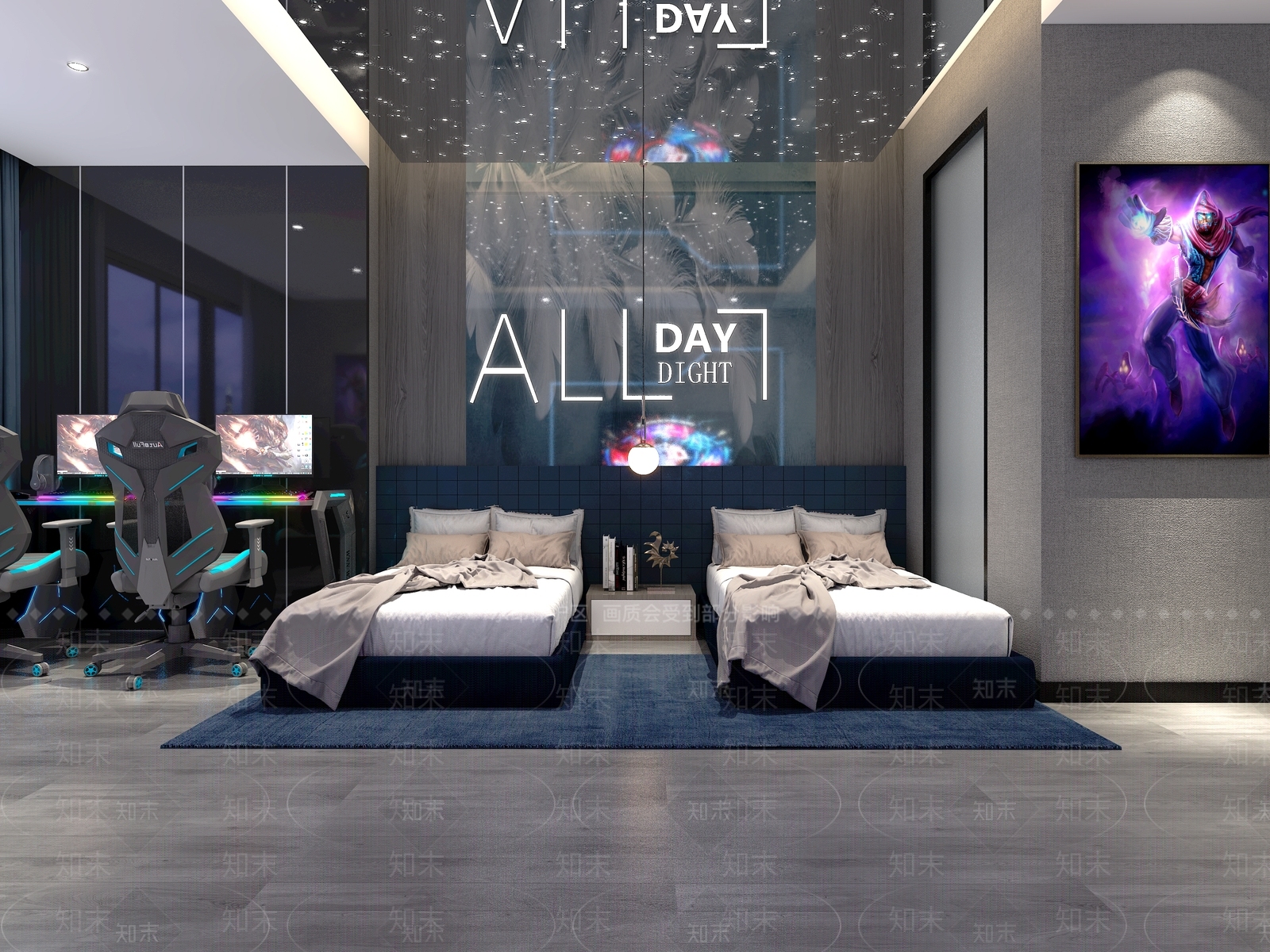 现代网吧网咖3D模型下载【ID:994387225】