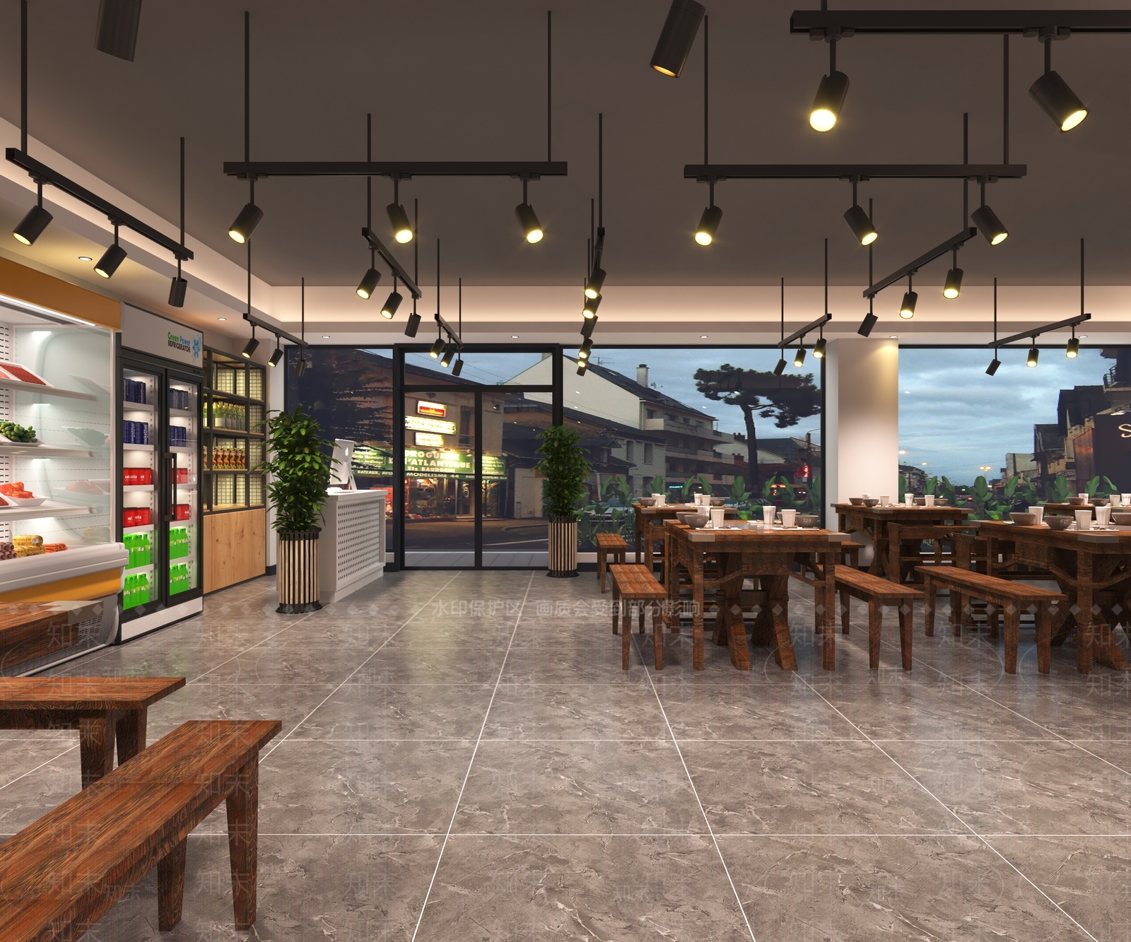 工业风火锅店3D模型下载【ID:394389216】