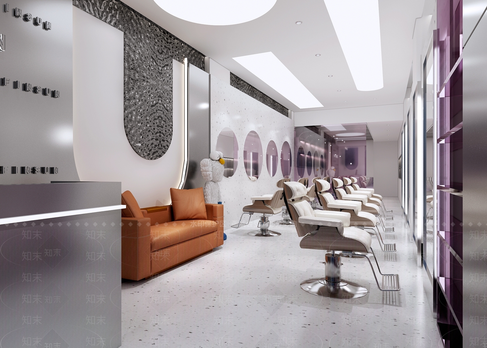 现代美发店3D模型下载【ID:997137534】