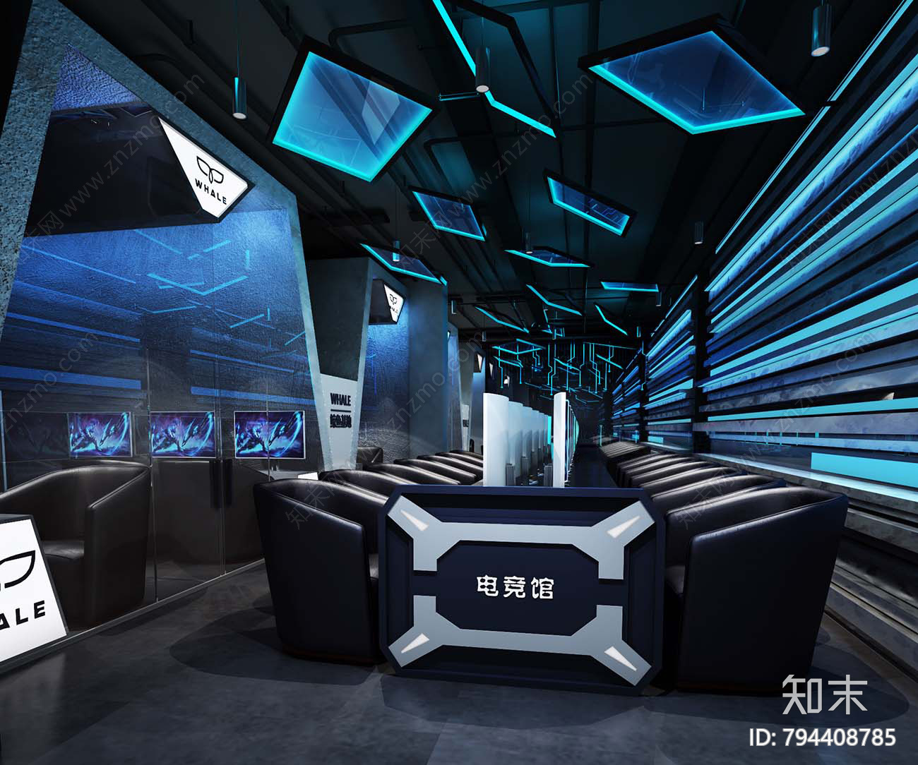 电竞基地cad施工图下载【ID:794408785】
