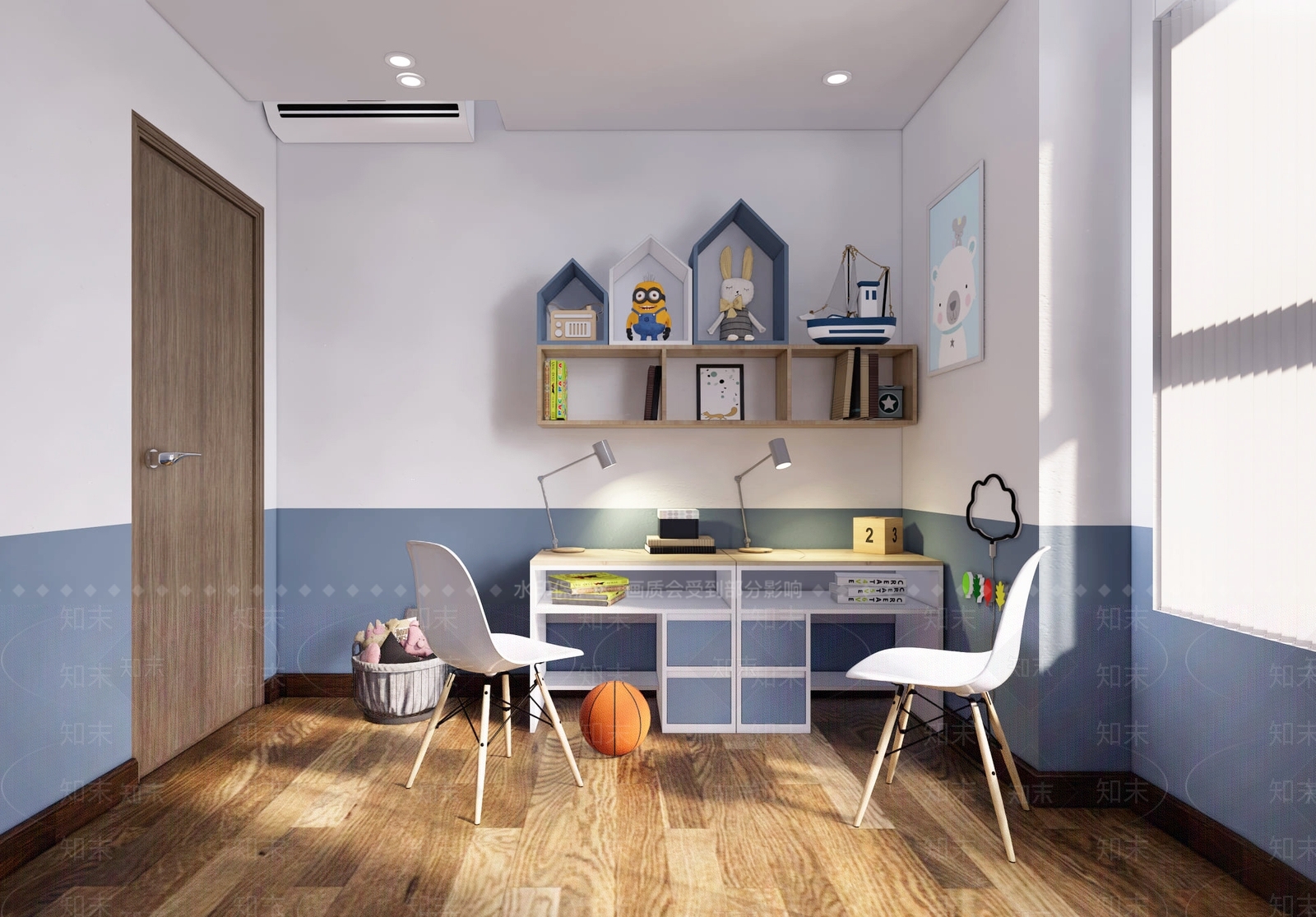 现代儿童房SU模型下载【ID:894414828】