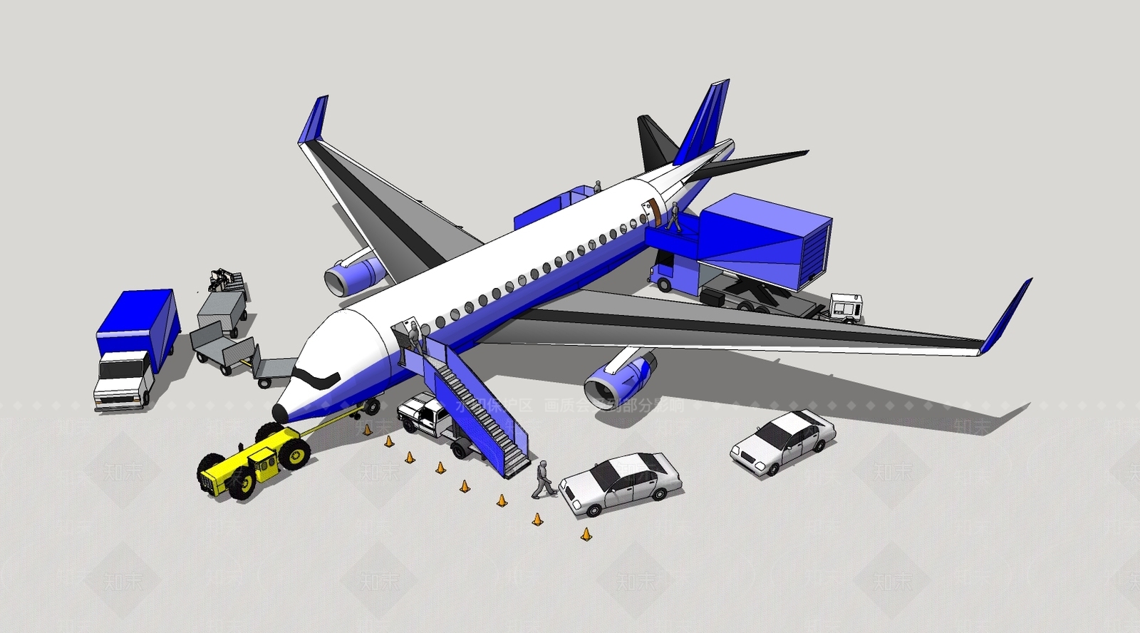 现代航空SU模型下载【ID:894417587】