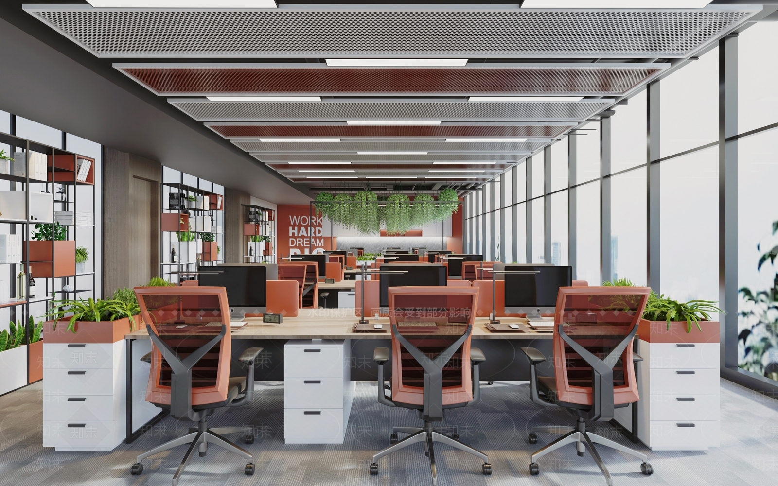 工业风公共办公室3D模型下载【ID:794417695】