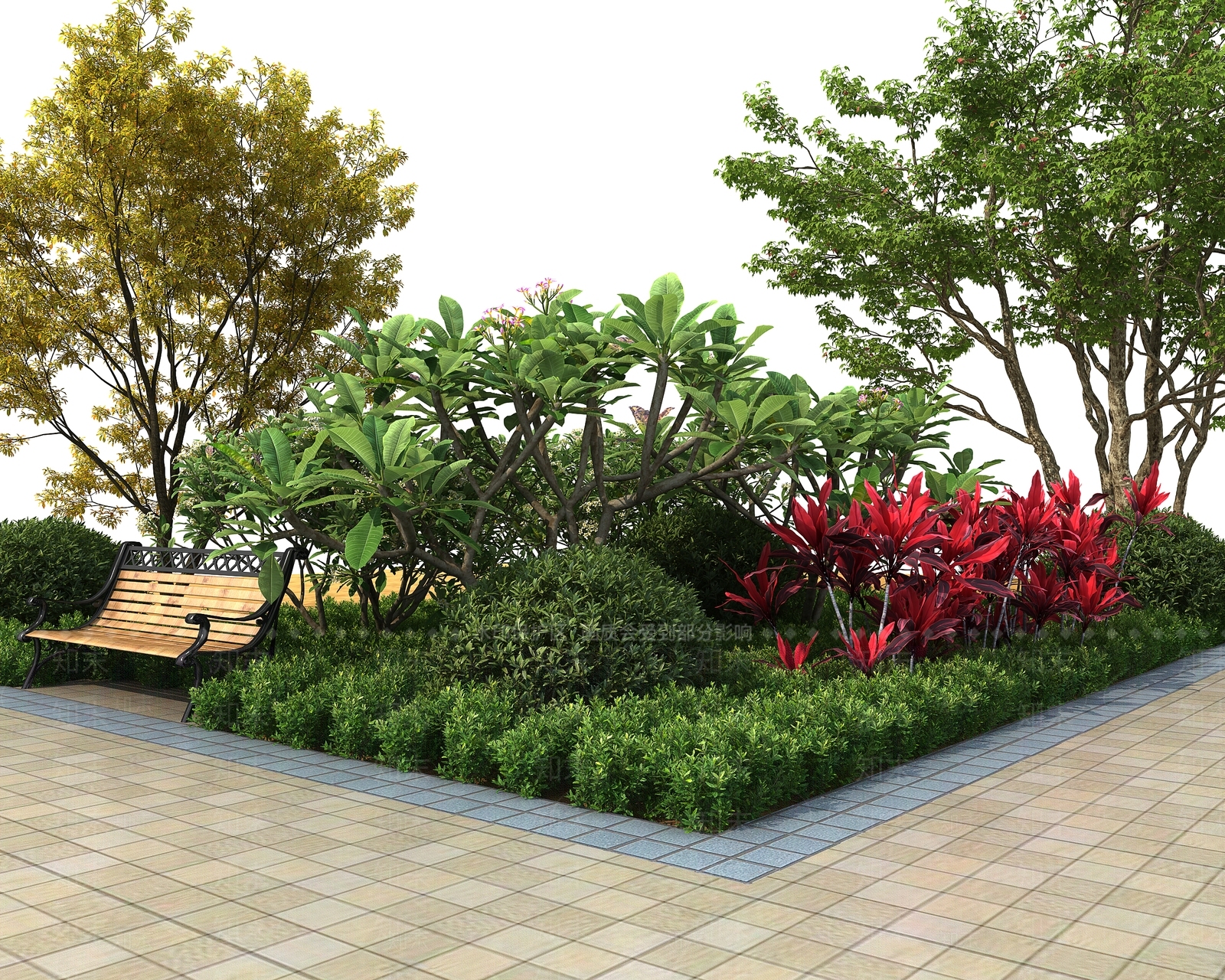 现代花坛3D模型下载【ID:394419551】