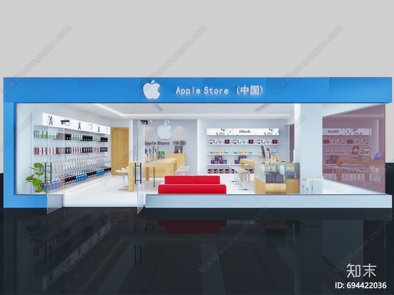 现代数码店3D模型下载【ID:694422036】