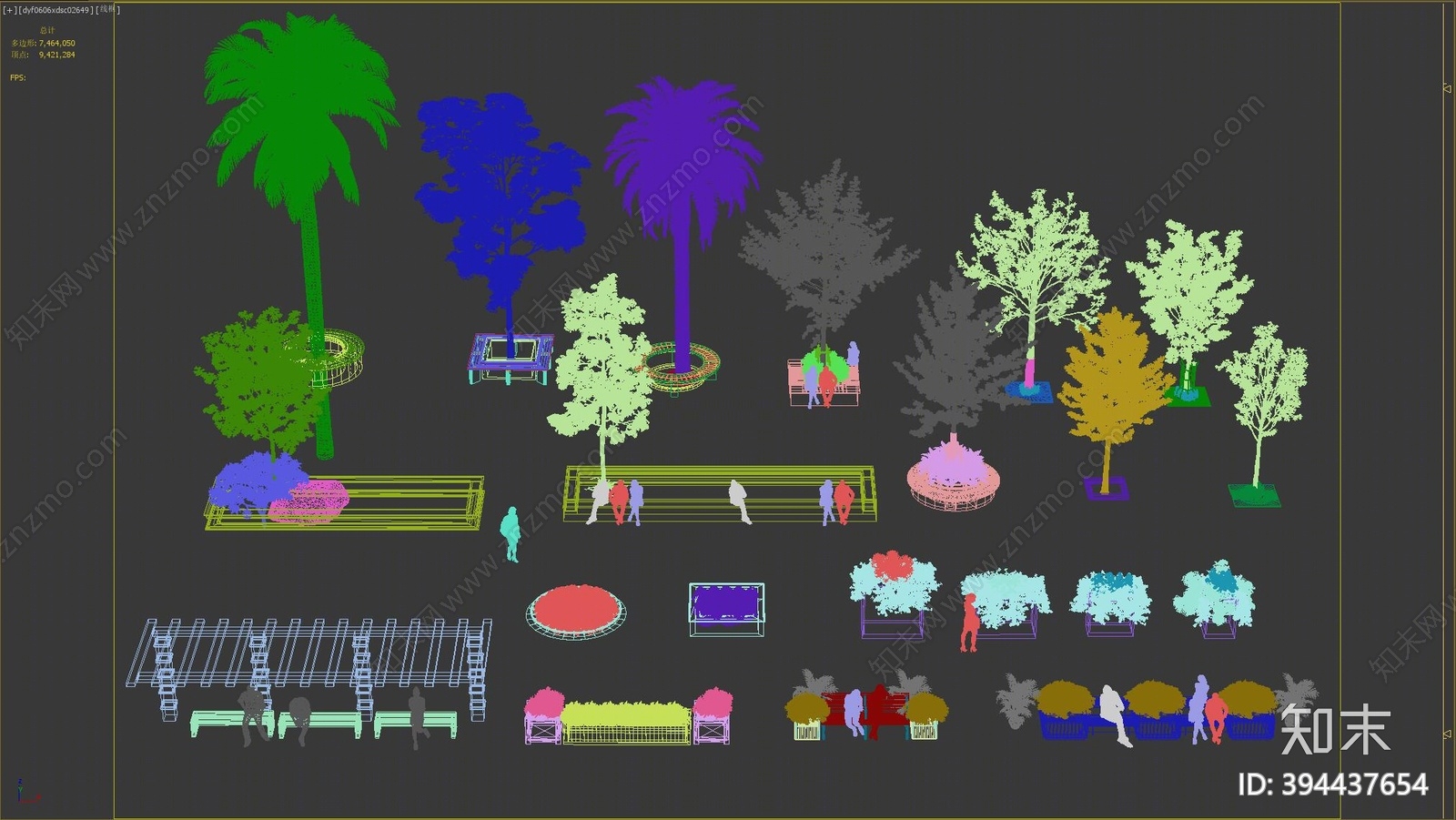 现代树池3D模型下载【ID:394437654】