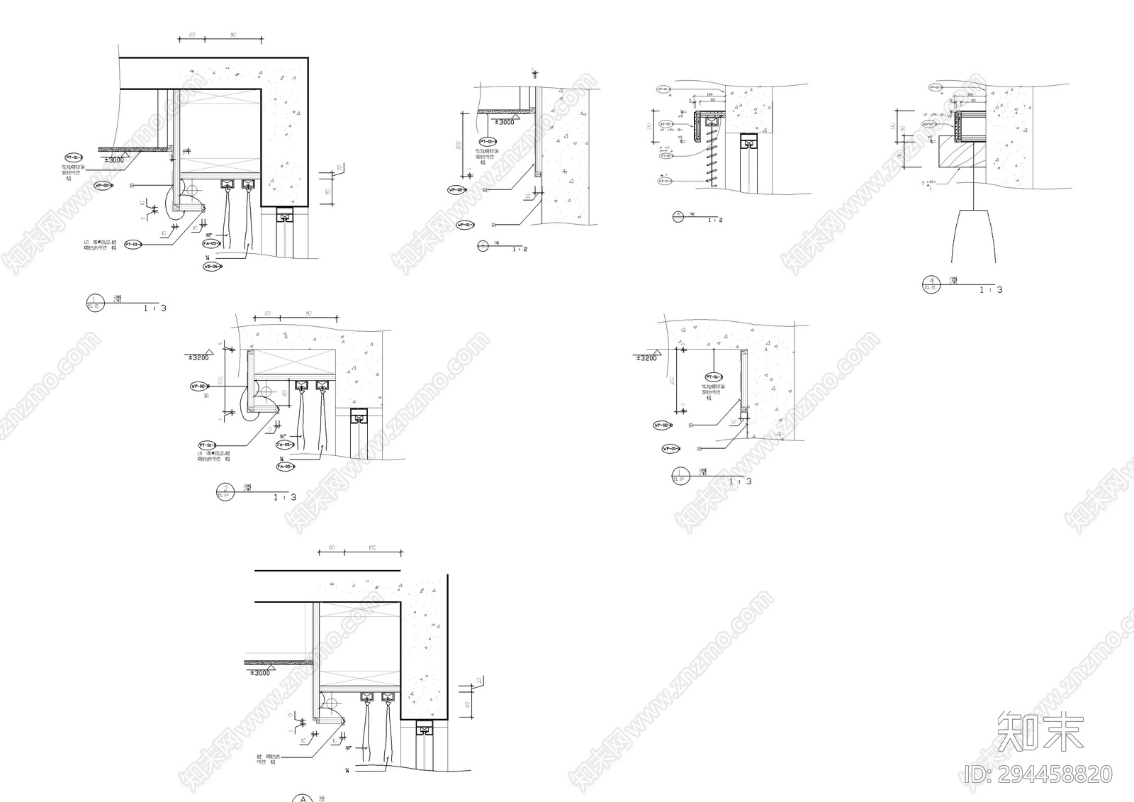 高文安-窗帘盒施工图下载【ID:294458820】