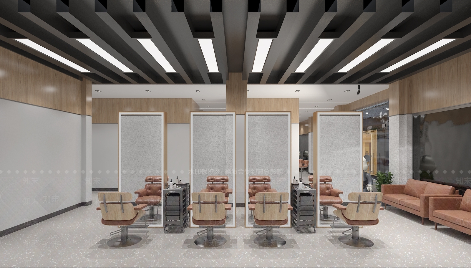 现代风格理发店3D模型下载【ID:394458486】
