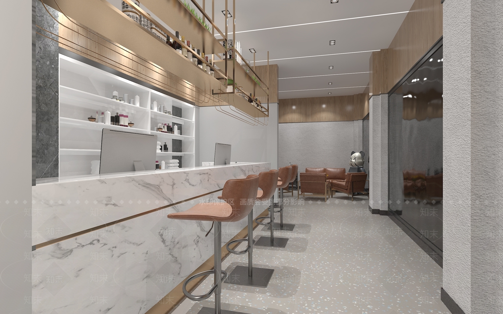 现代风格理发店3D模型下载【ID:394459466】