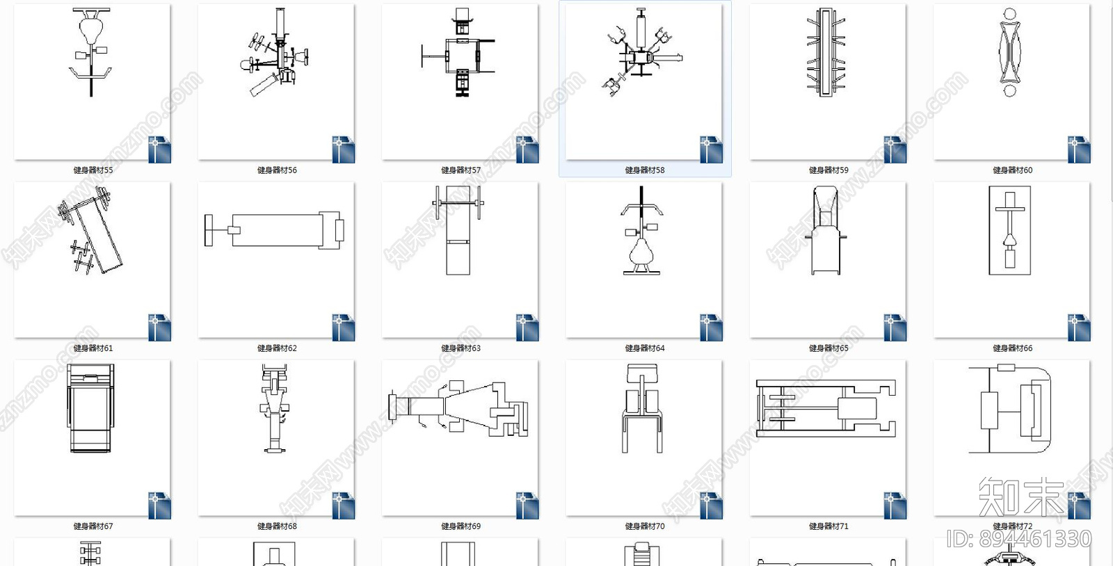 健身器械施工图下载【ID:894461330】