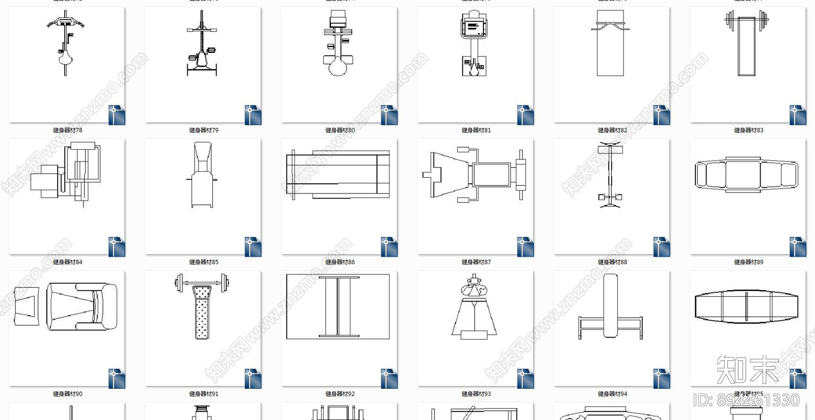 健身器械施工图下载【ID:894461330】