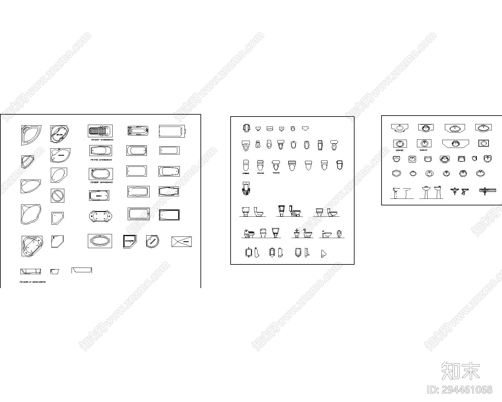厕所cad施工图下载【ID:294461068】