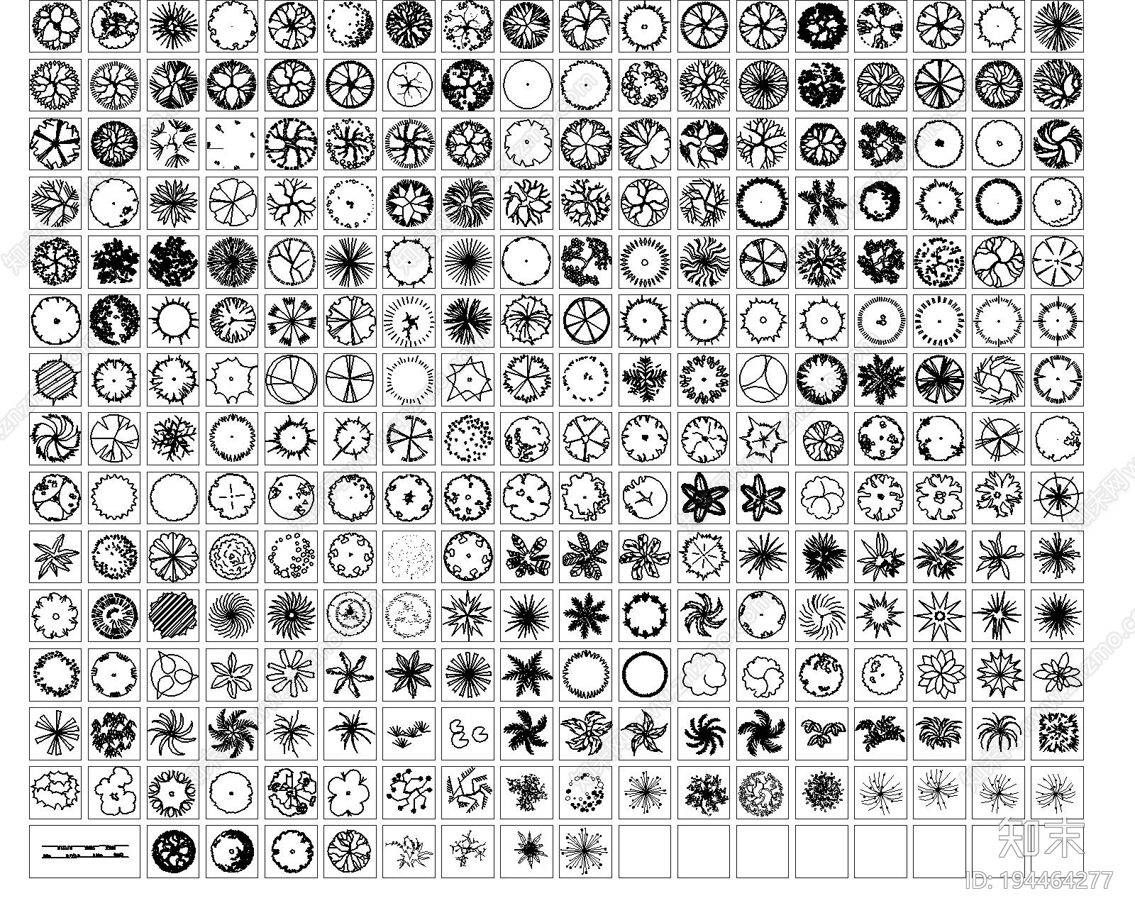 绿植图库cad施工图下载【ID:194464277】