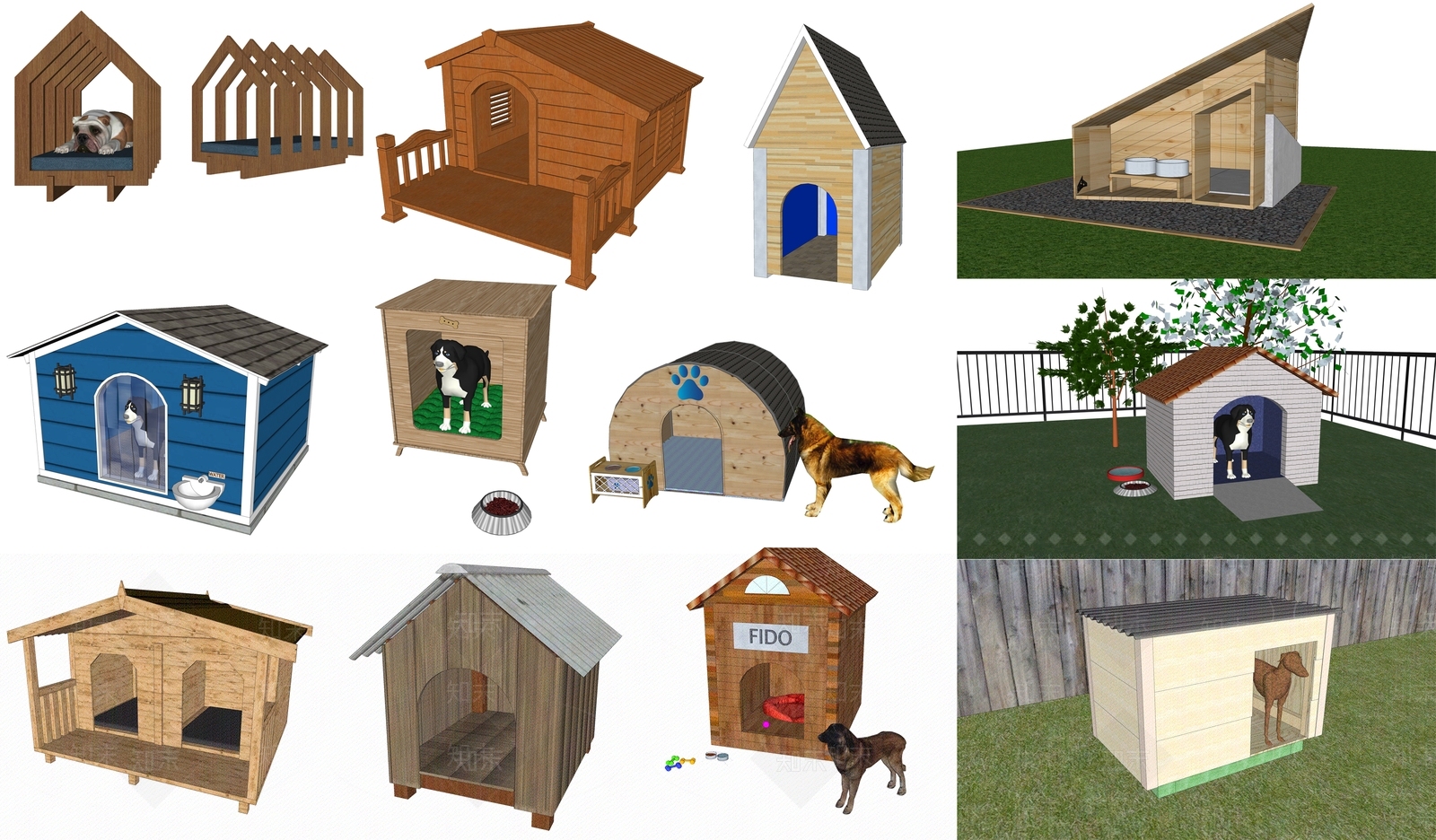 现代狗屋SU模型下载【ID:694476624】