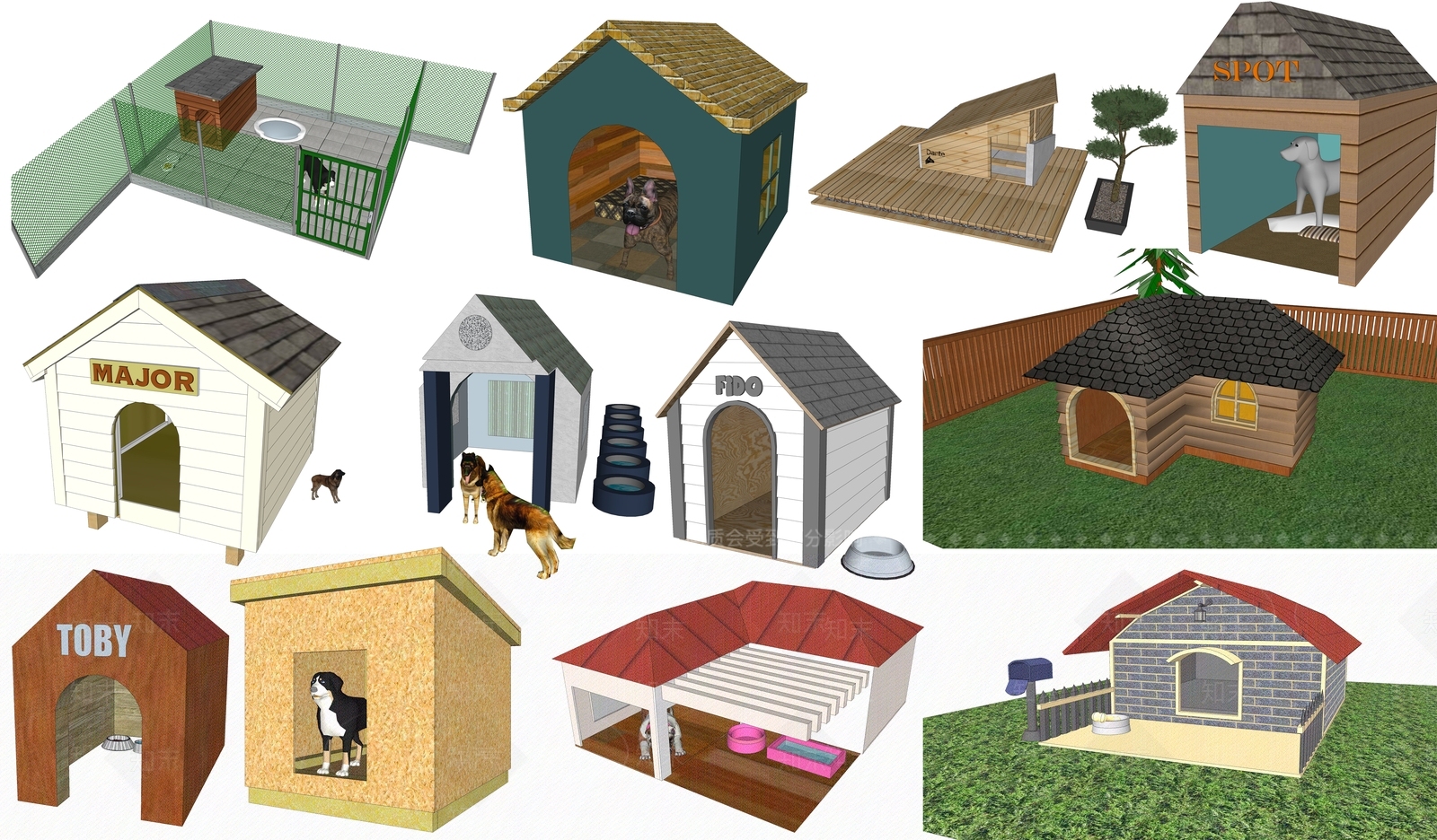 现代狗屋SU模型下载【ID:694476619】