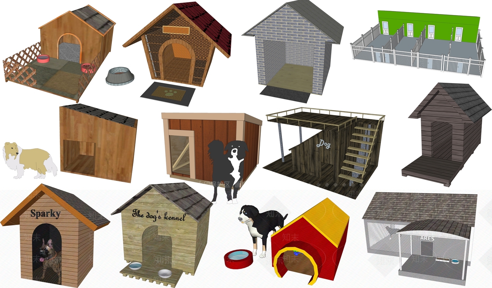 现代狗屋SU模型下载【ID:694476612】