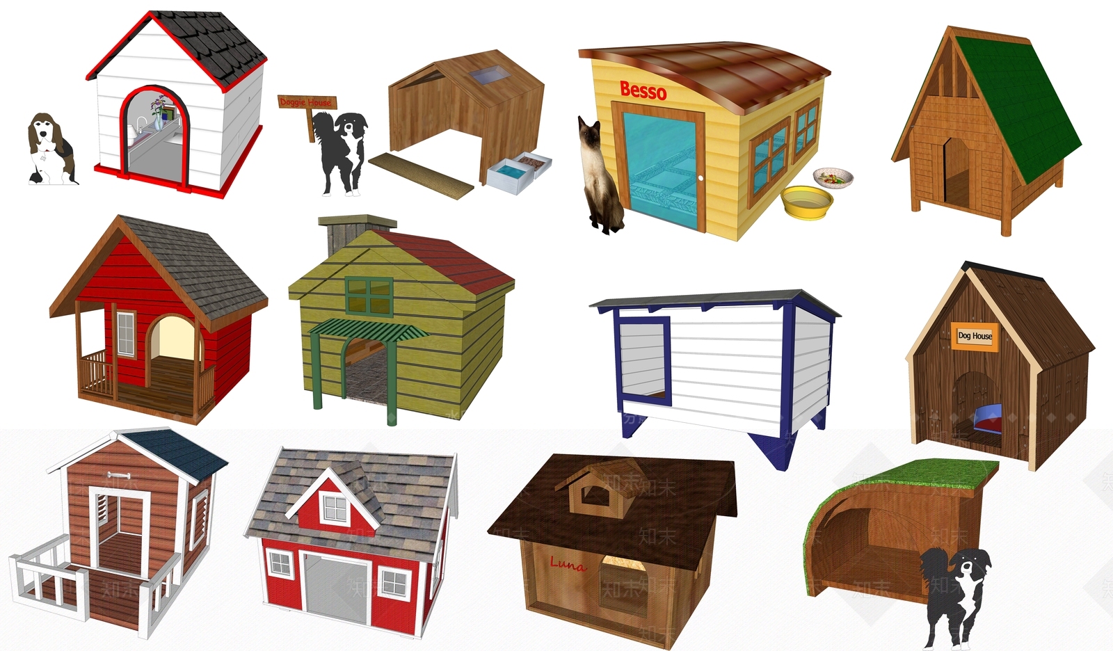 现代狗屋SU模型下载【ID:694476610】