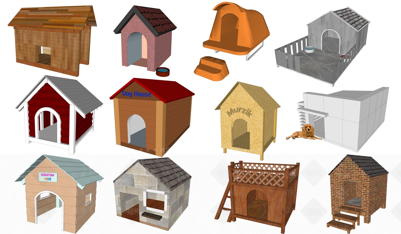 现代狗屋SU模型下载【ID:694476607】