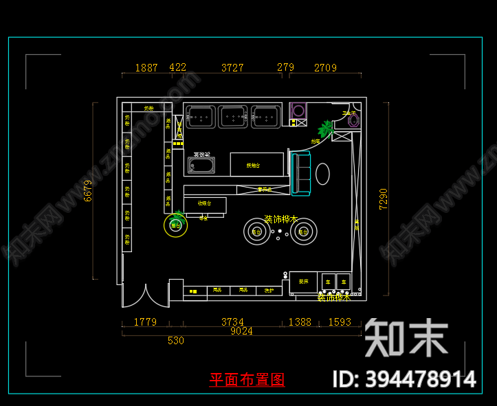 母婴店施工图下载【ID:394478914】