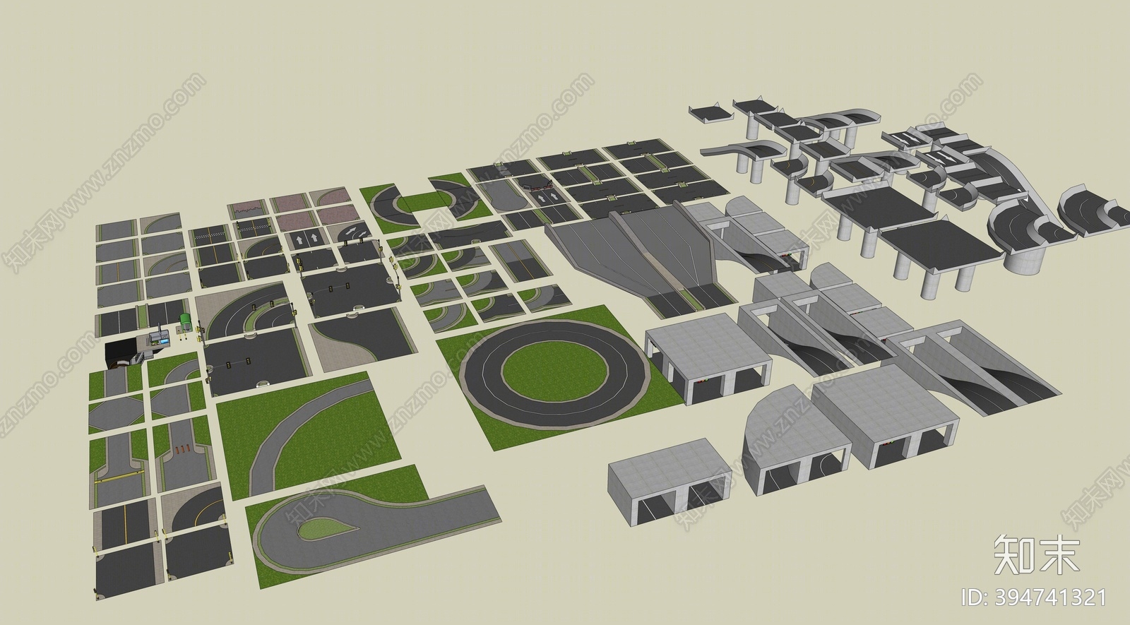 现代道路SU模型下载【ID:394741321】