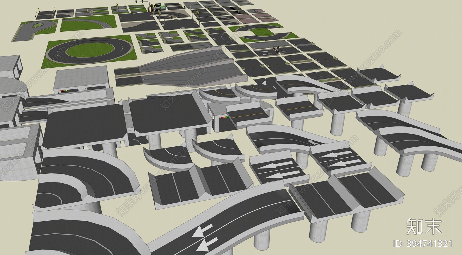 现代道路SU模型下载【ID:394741321】