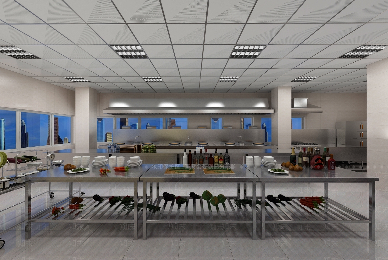 现代后厨3D模型下载【ID:794523704】