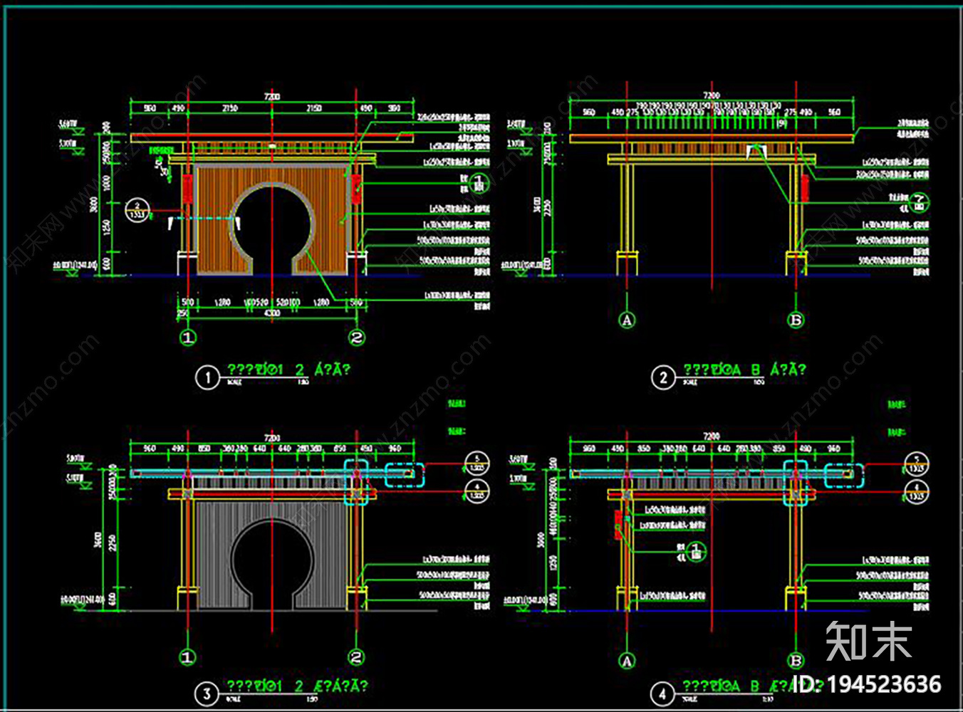庭院亭子施工图下载【ID:194523636】