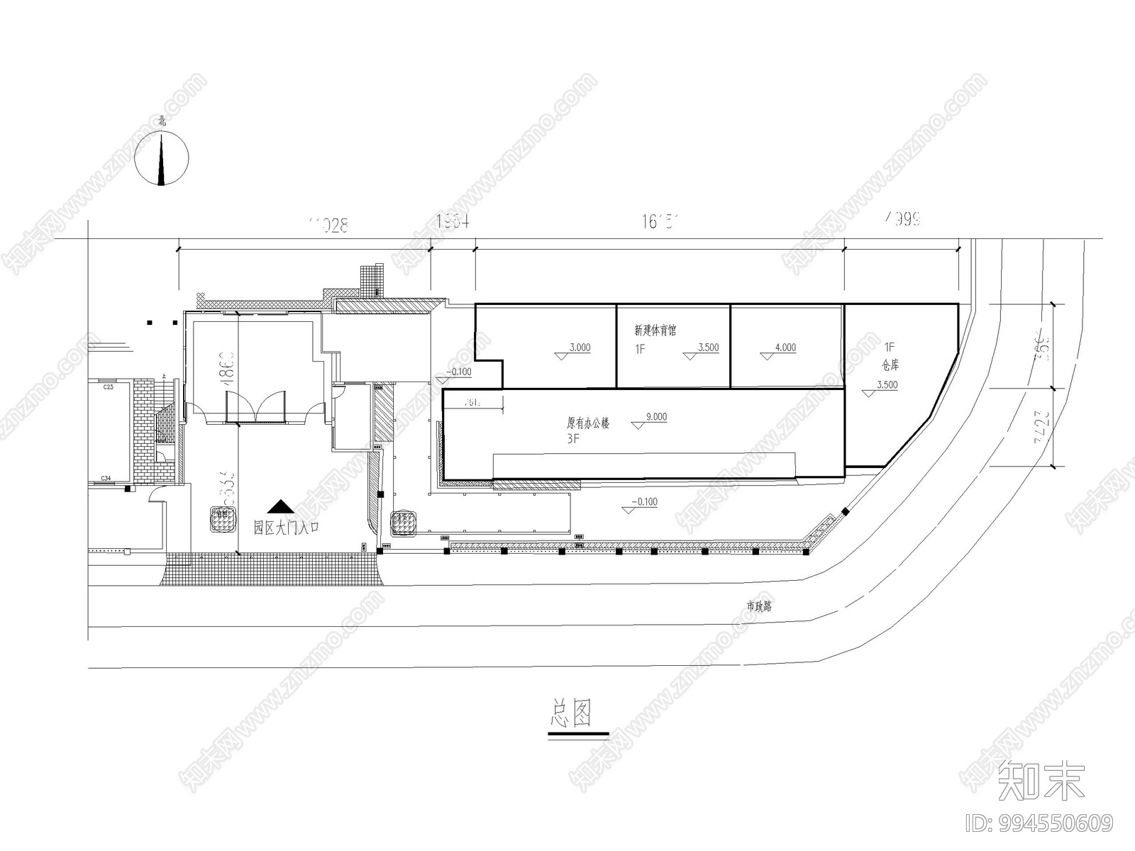 体育馆cad施工图下载【ID:994550609】