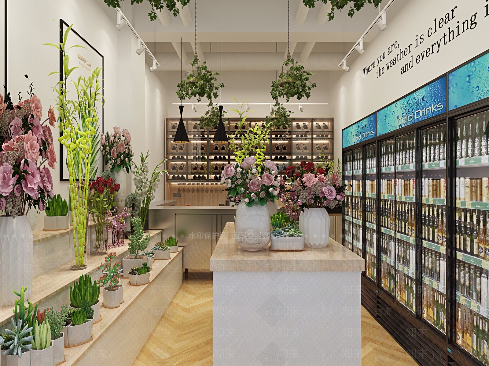 现代花店3D模型下载【ID:194574771】