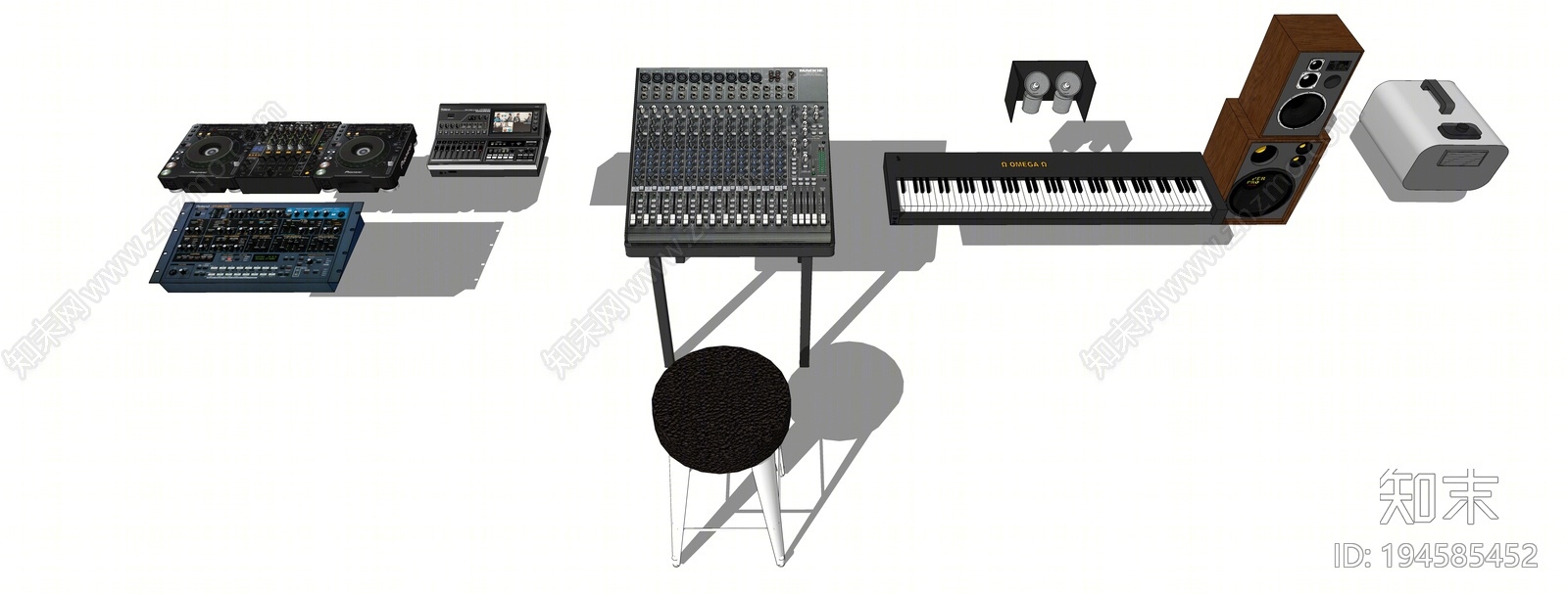 现代音箱设备SU模型下载【ID:194585452】