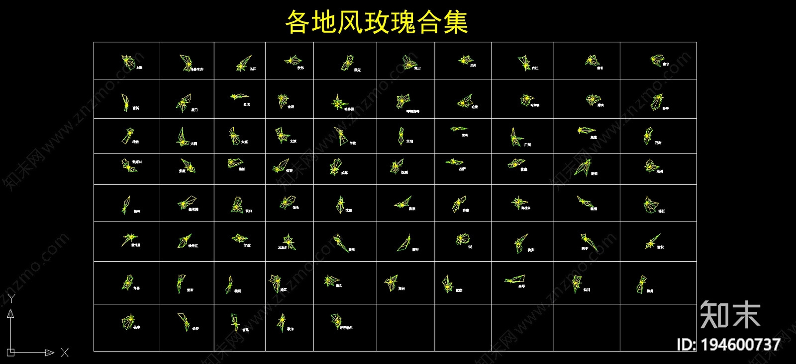 玫瑰图cad施工图下载【ID:194600737】