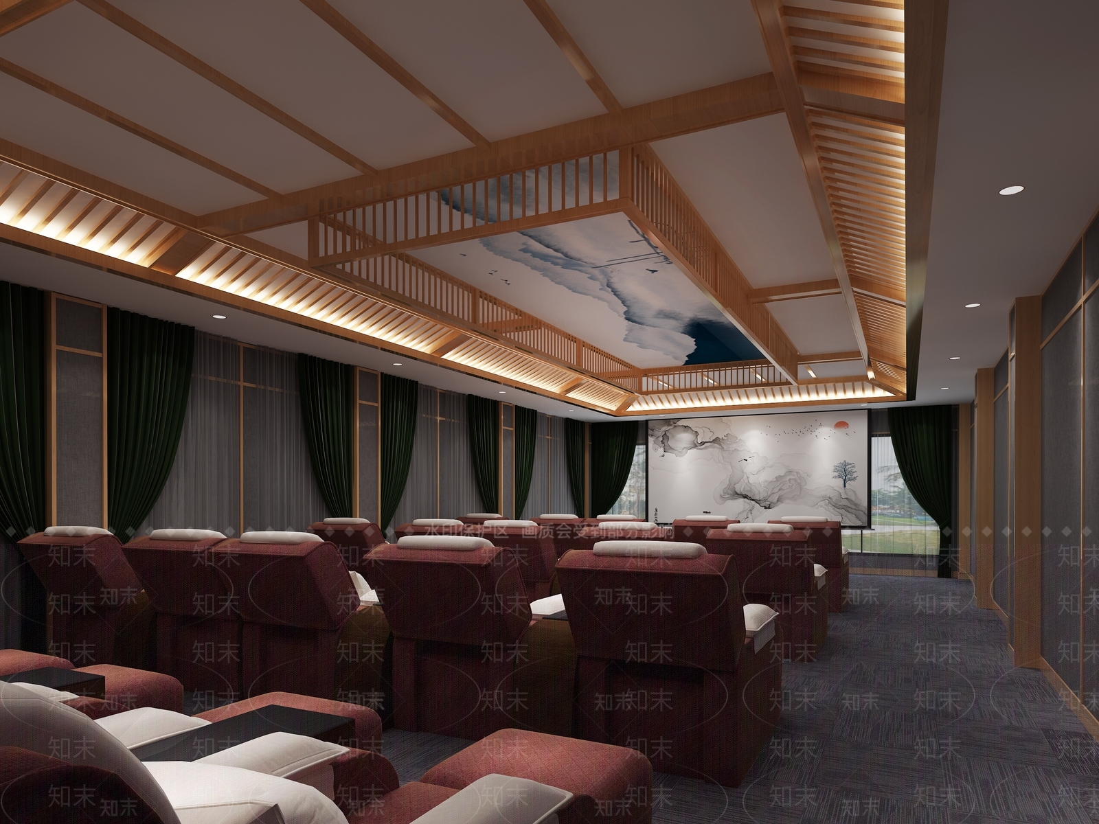 新中式足浴按摩大厅3D模型下载【ID:794606184】