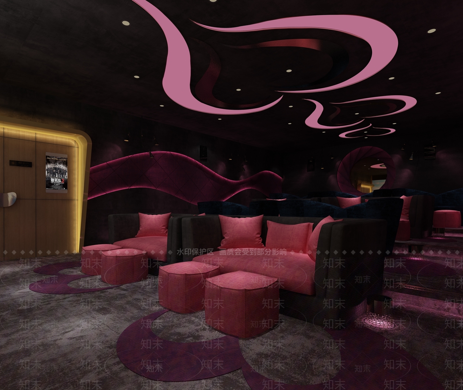 现代情侣电影院3D模型下载【ID:594607122】