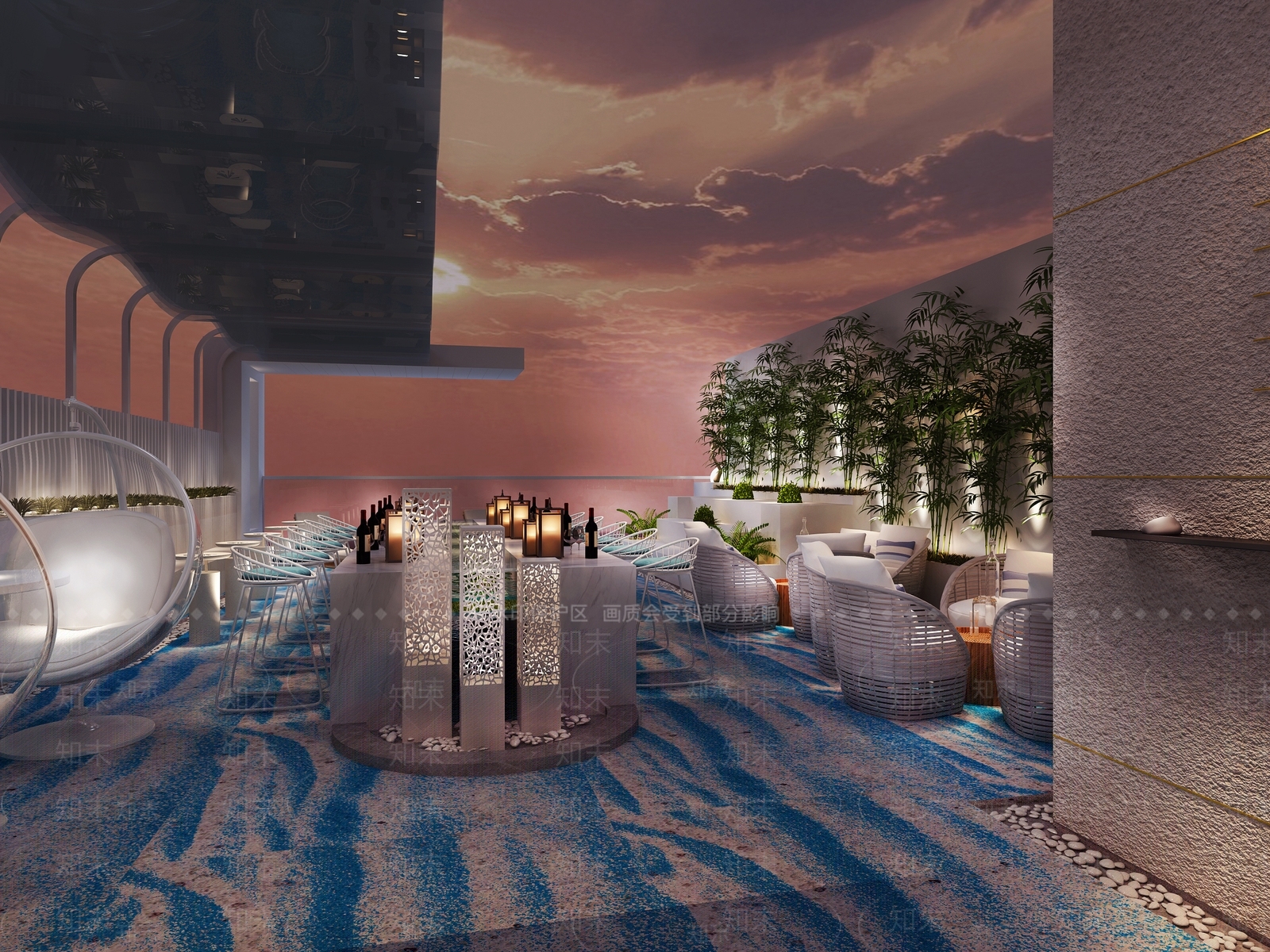 现代露天酒吧3D模型下载【ID:494607476】